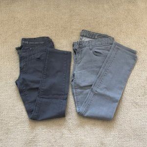 TWO jeans: Vans light gray and Dollhouse dark gray low jeans